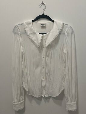 Sunday Best Peter Pan Collar Button-Down Blouse